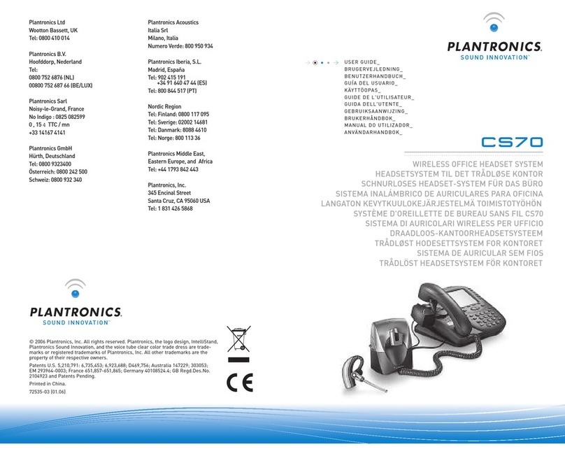 Plantronics CS70 Series manual