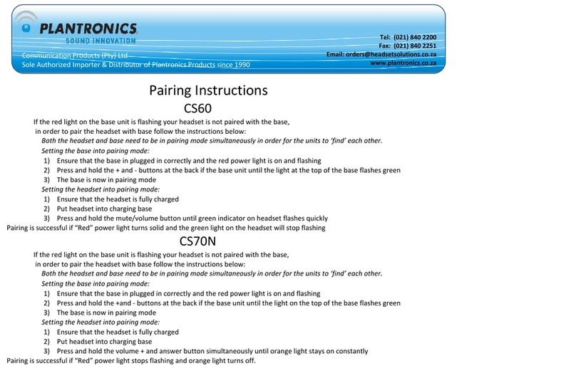Plantronics CS70N User manual