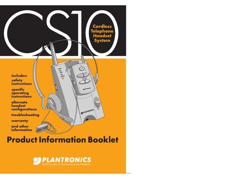 Plantronics CS10 operating instructions