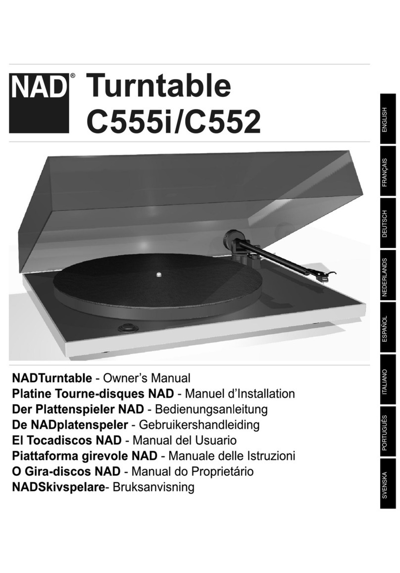 NAD TURNTABLE C 552 manual