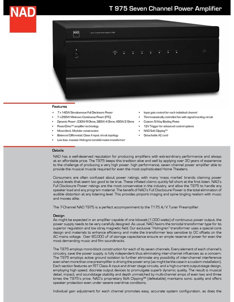 NAD T975 datasheet
