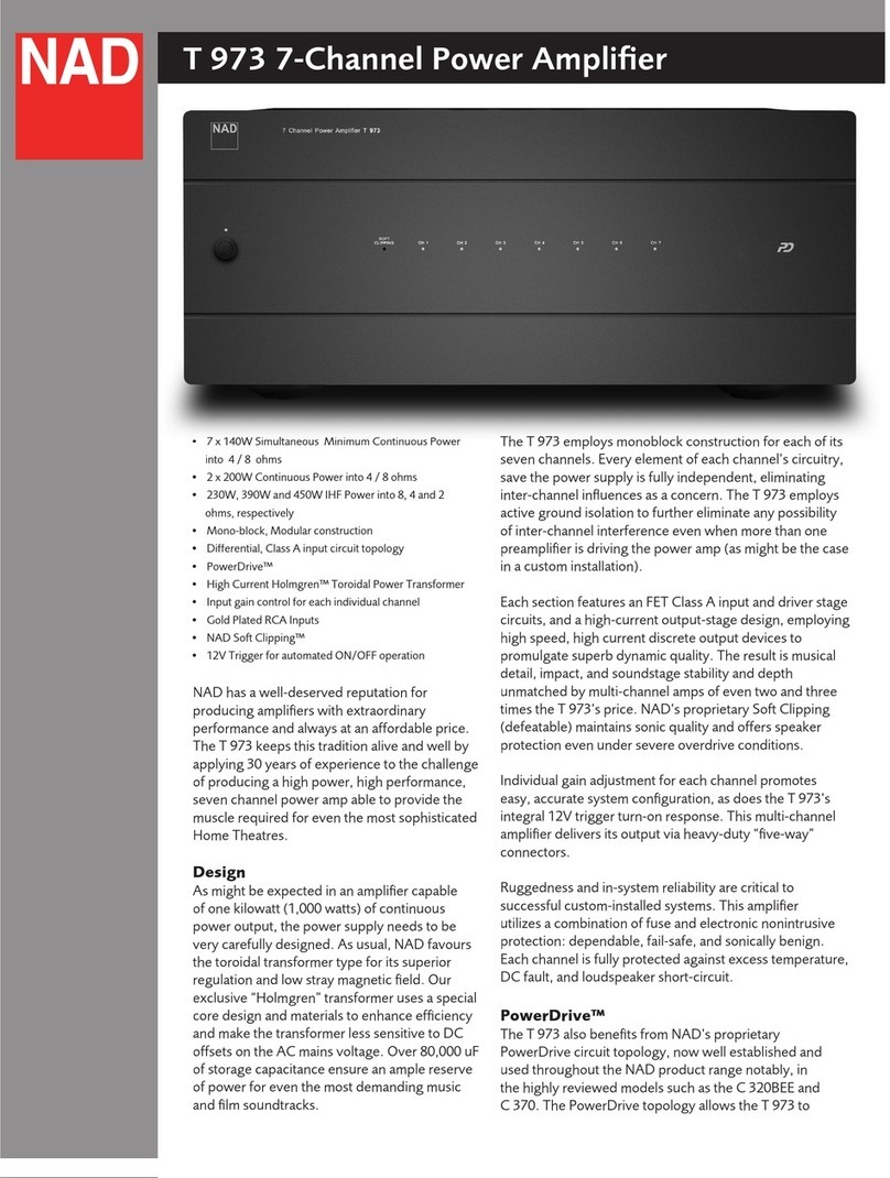 NAD T 973 User manual