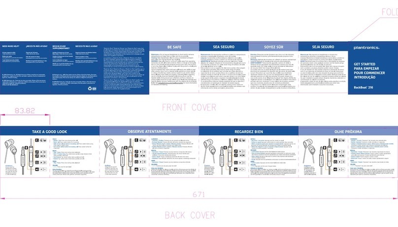 Plantronics BACKBEAT 216 - QUICK START GUIDES quick start guide