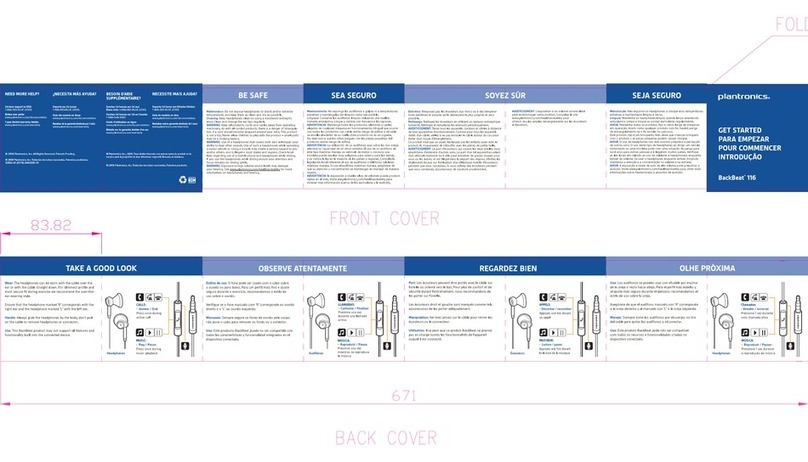 Plantronics BACKBEAT 116 Specification sheet