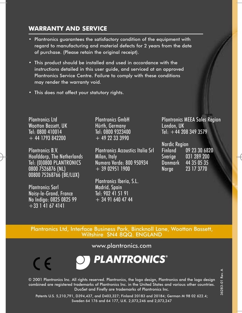 Plantronics DUOSET WITH FIREFLY User manual