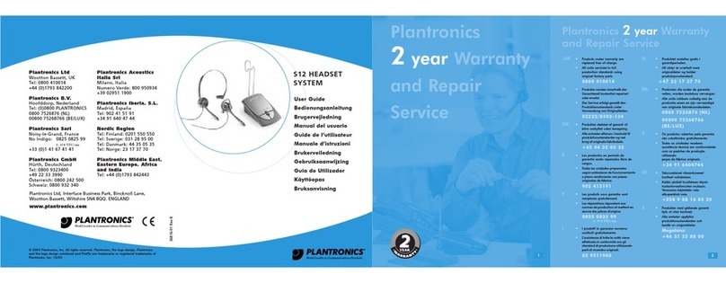 Plantronics S12 user guide
