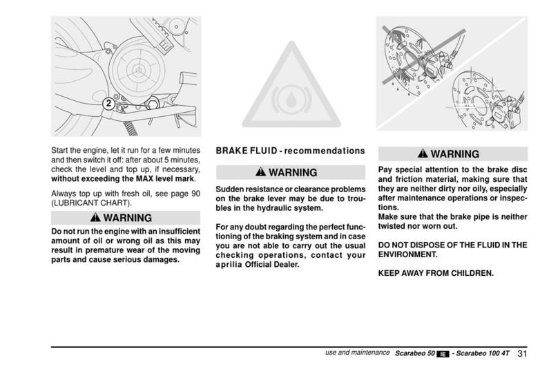 APRILIA SCARABEO 50 I.E - 2002 User manual