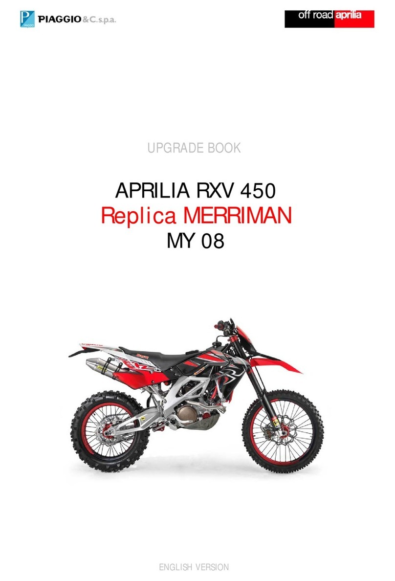 APRILIA RXV 450 UPGRADE BOOK manual