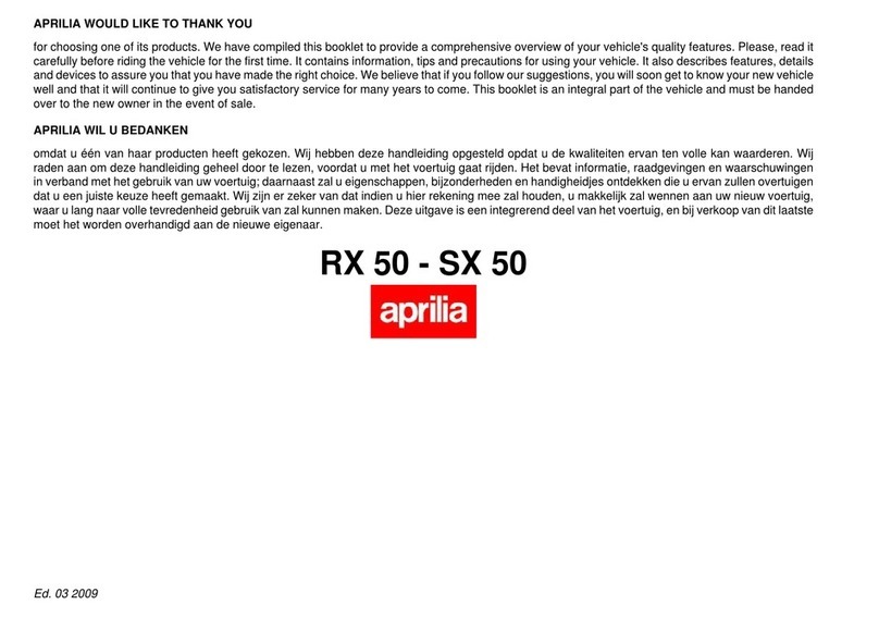 APRILIA RX 50 User manual