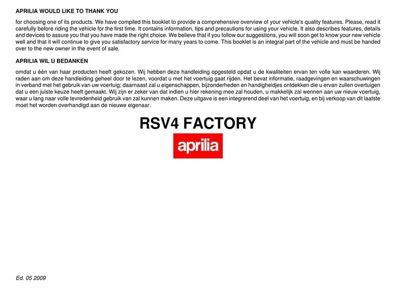 APRILIA RSV4 FACTORY User manual