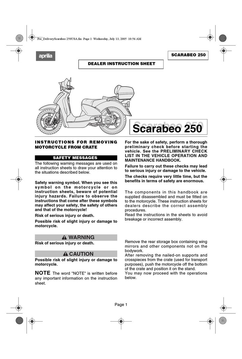 APRILIA SCARABEO 250 User manual