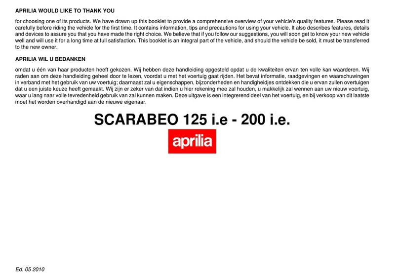 APRILIA SCARABEO 200 IE - 2010 manual