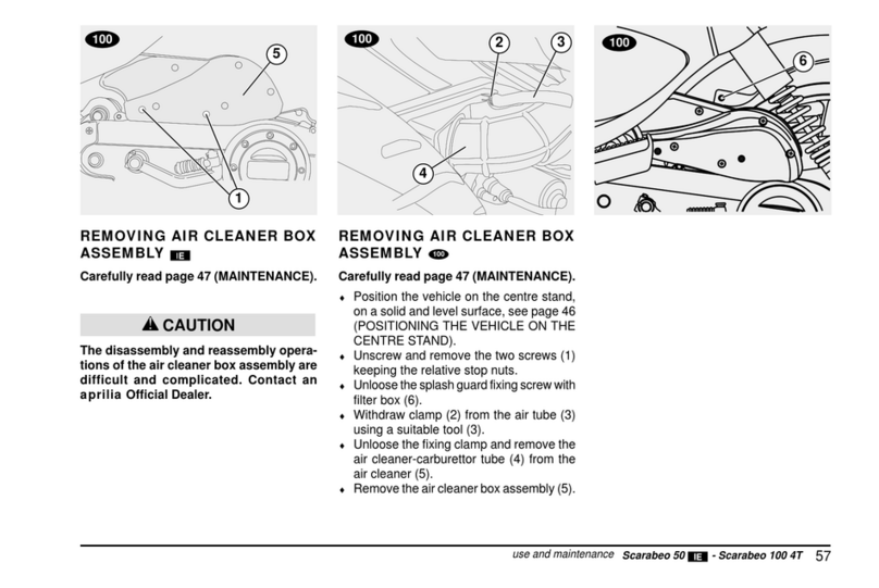 APRILIA SCARABEO 50 IE - 06-2001 PART8 User manual