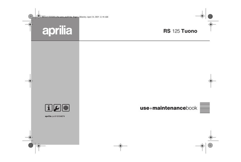 APRILIA RS 125 TUONO - 2003 User manual