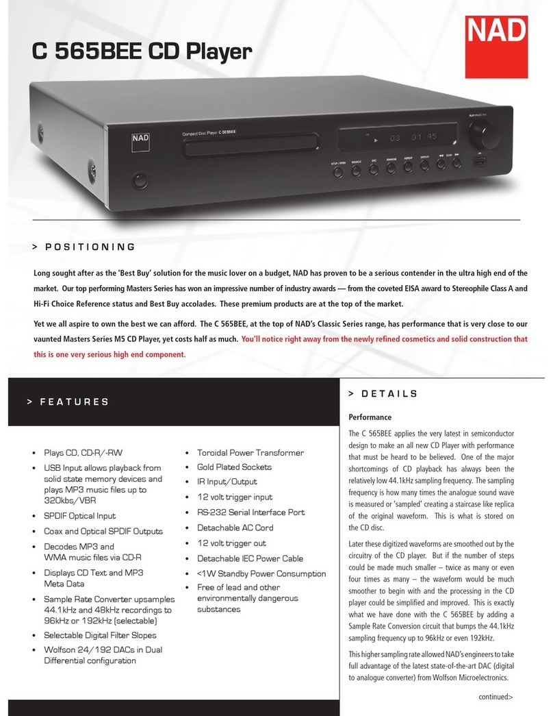 NAD C565BEE User manual