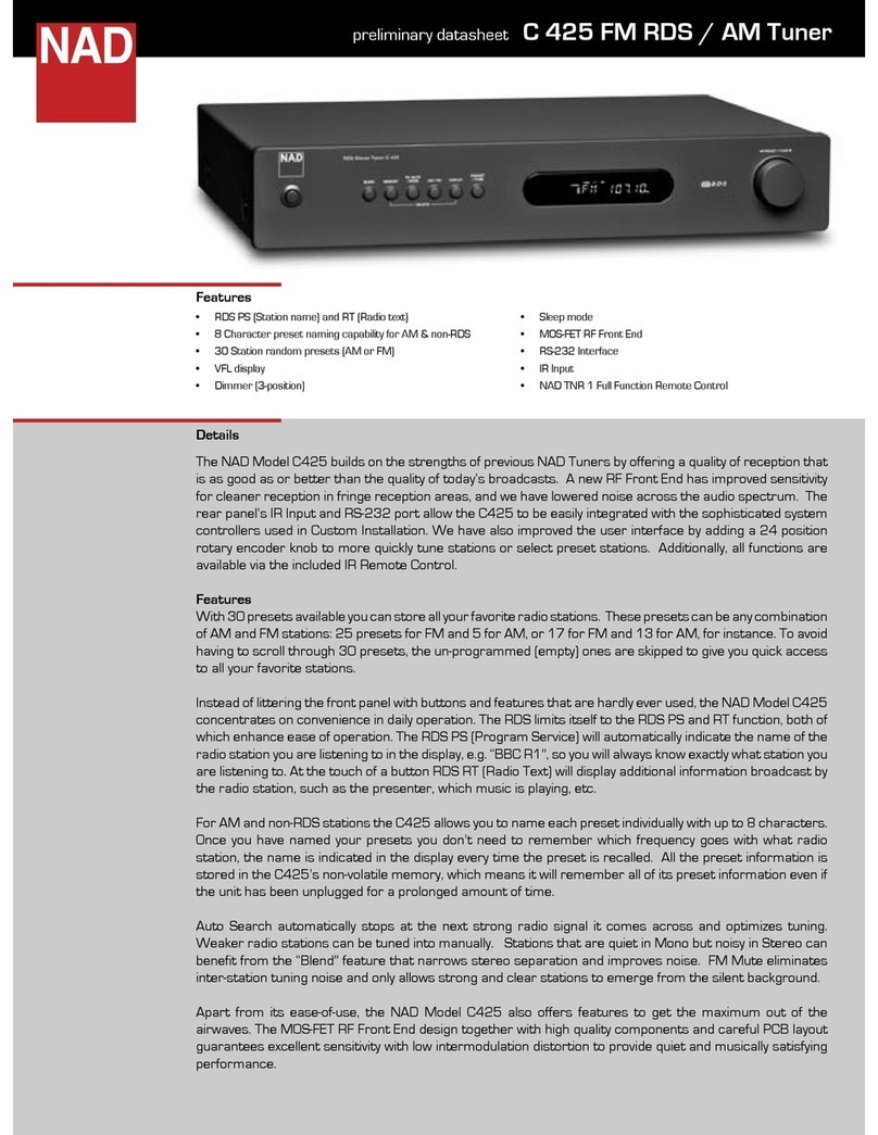 NAD C425 datasheet