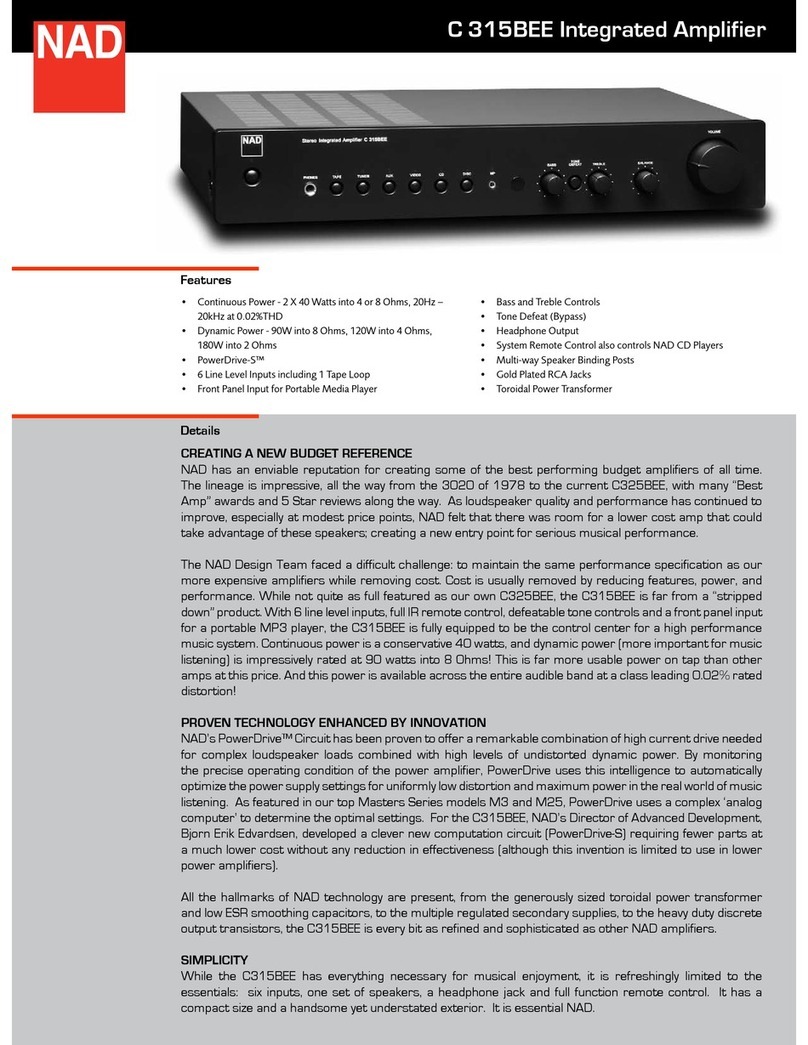 NAD C 315BEE User manual