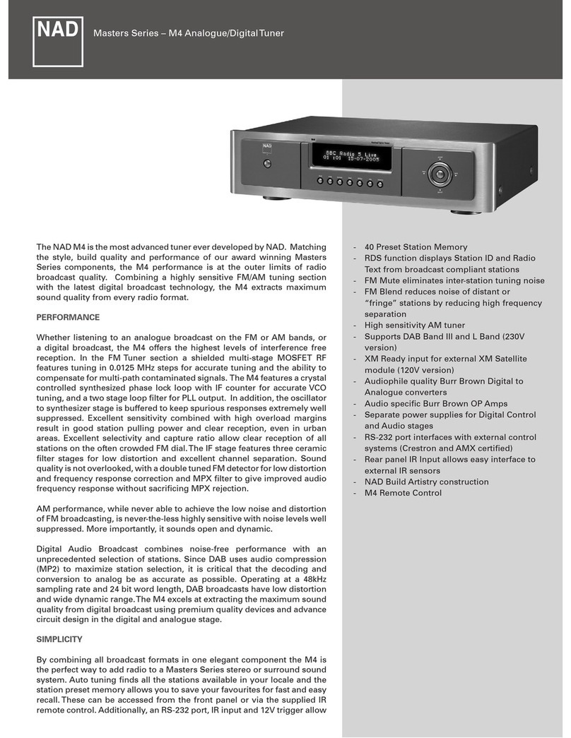 NAD M4 Specifications