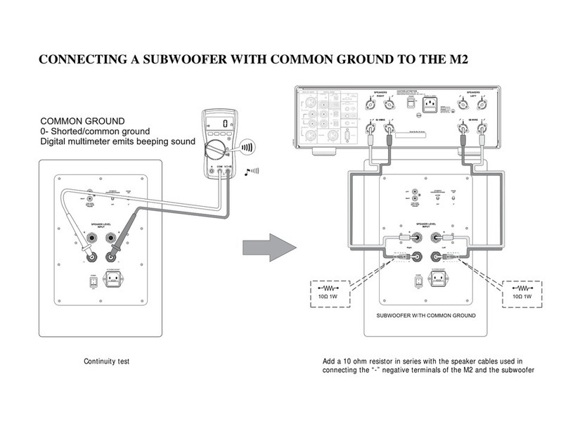 NAD M2 - CONNECTING A SUBWOOFER User manual