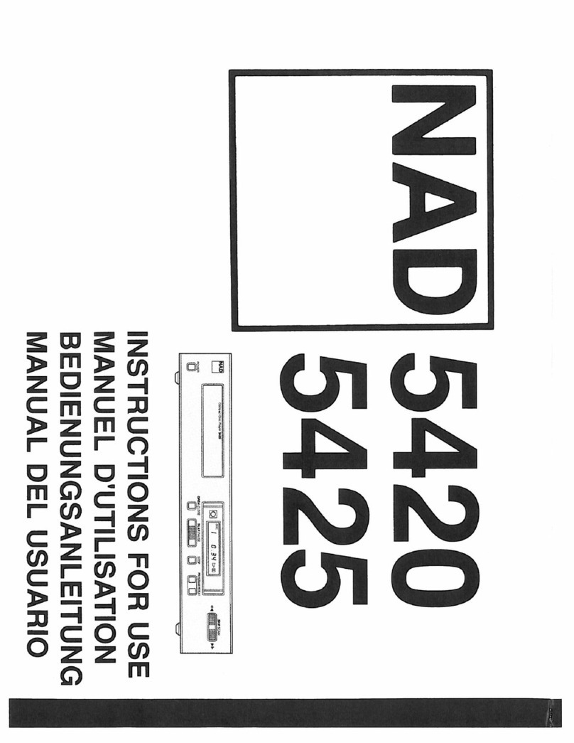 NAD 5420 User manual