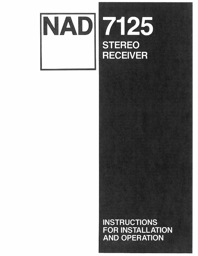 NAD 7125 User manual