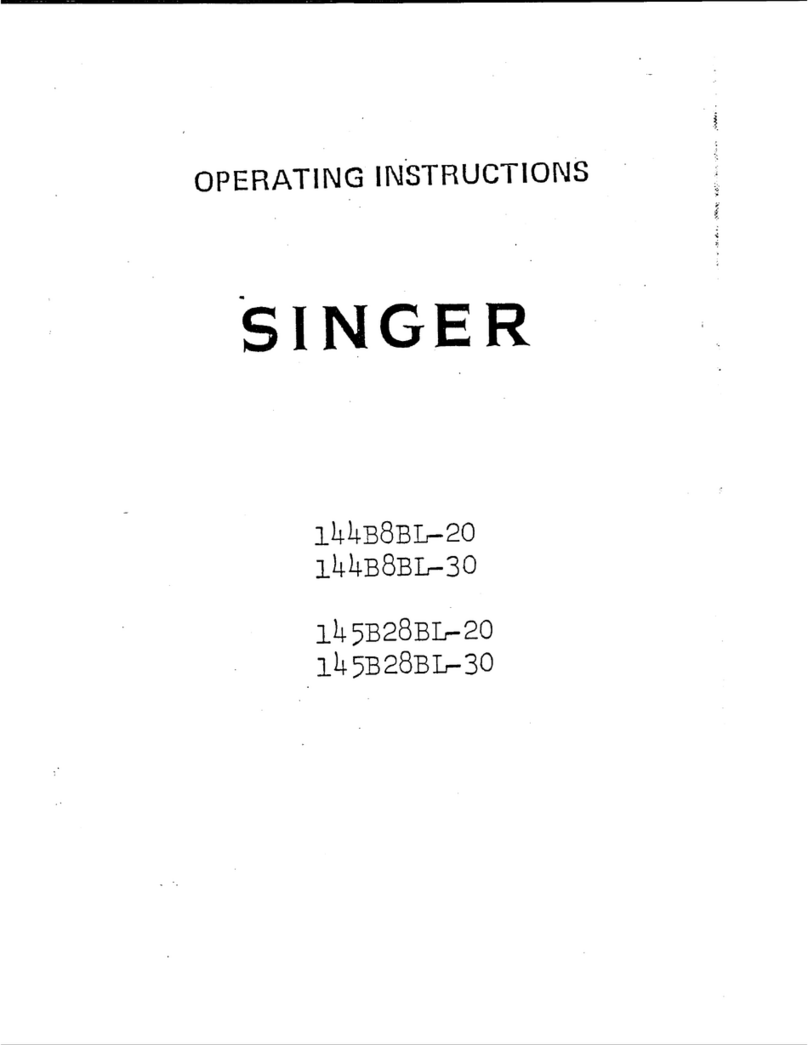 Singer 144B8BL-20 operating instructions