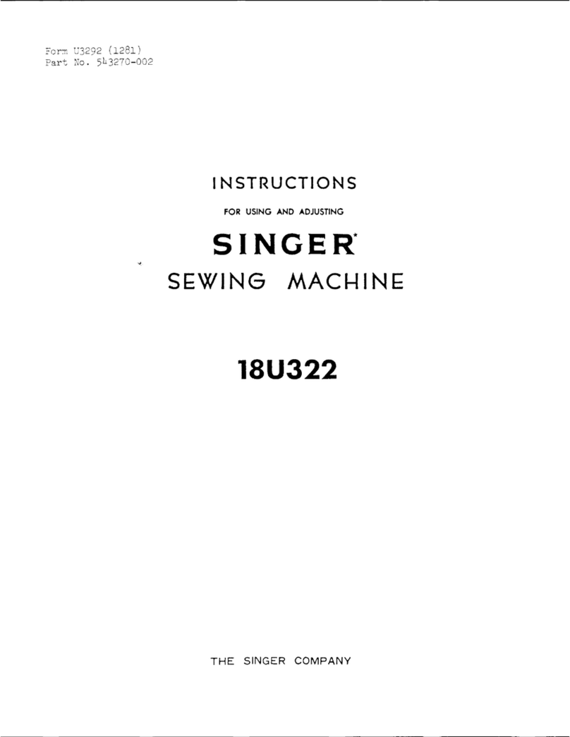 Singer 18U322 Instructions for using and adjusting