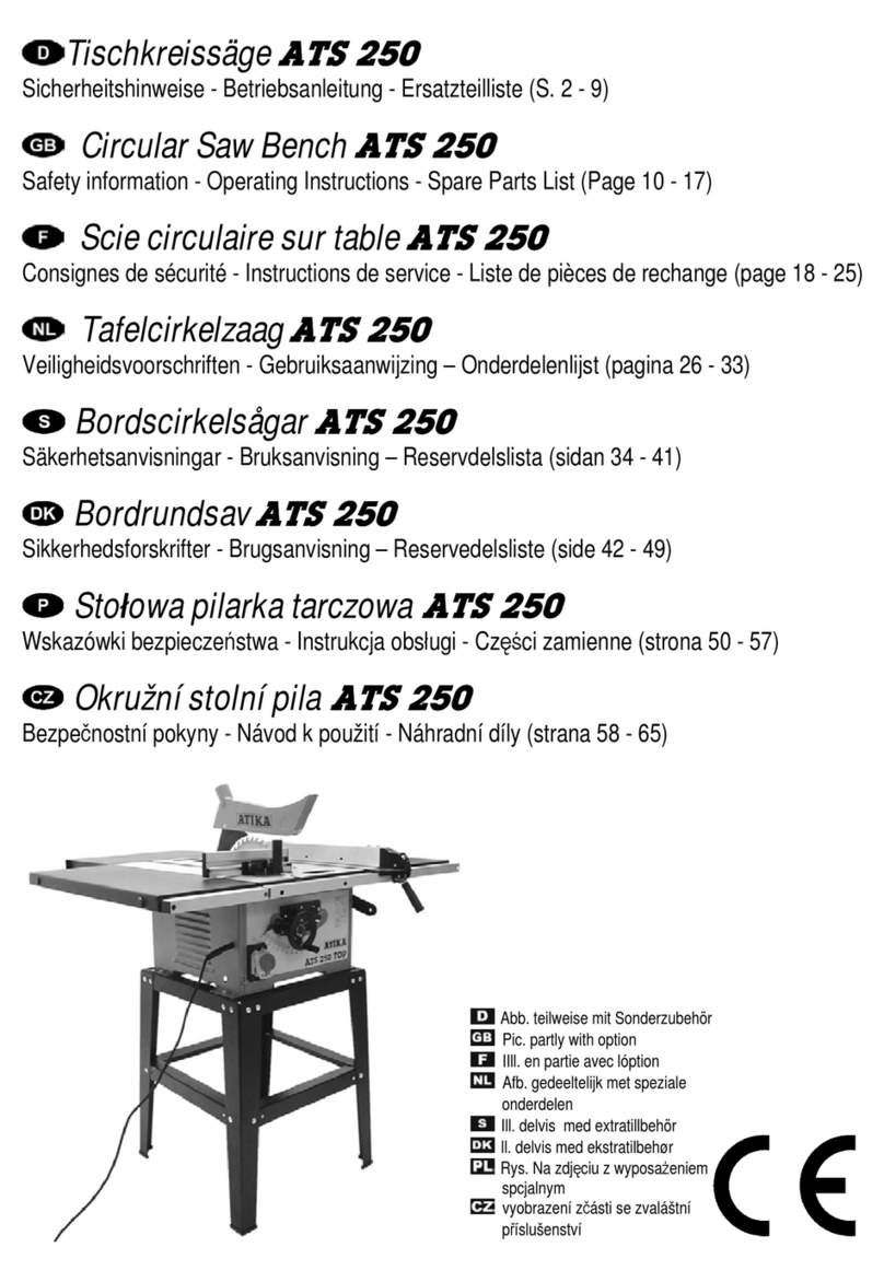 ATIKA T 250 - operating instructions ATIKA T 250 - operating instructions