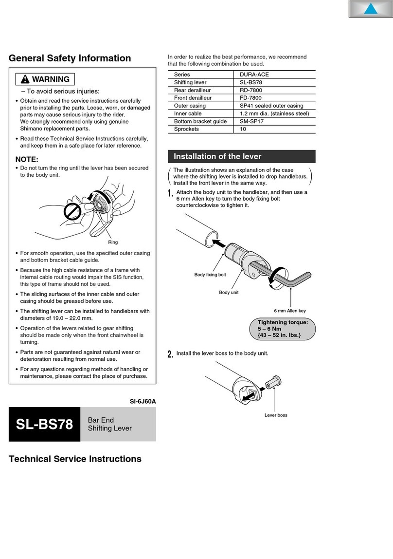 Shimano ULTEGRA SL-BS78 - TECHNICAL Service instructions