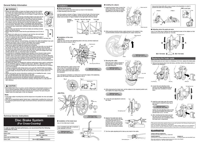 Shimano BR-M545 Operating instructions