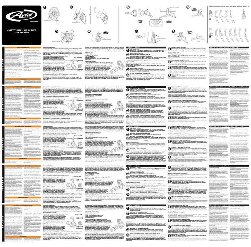 SRAM AVID JUICY FIVE User manual