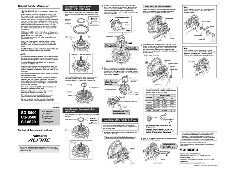 Shimano Alfine CJ-8S20 Operating instructions