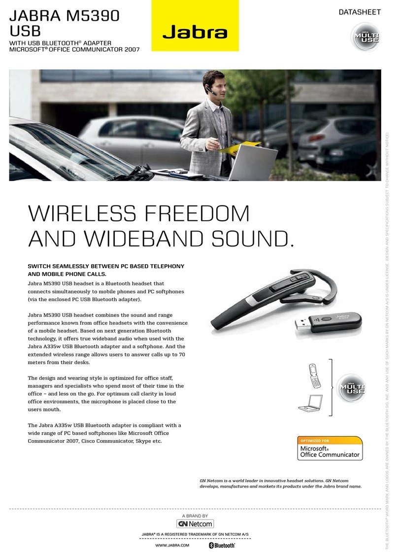 Jabra M5390 User manual