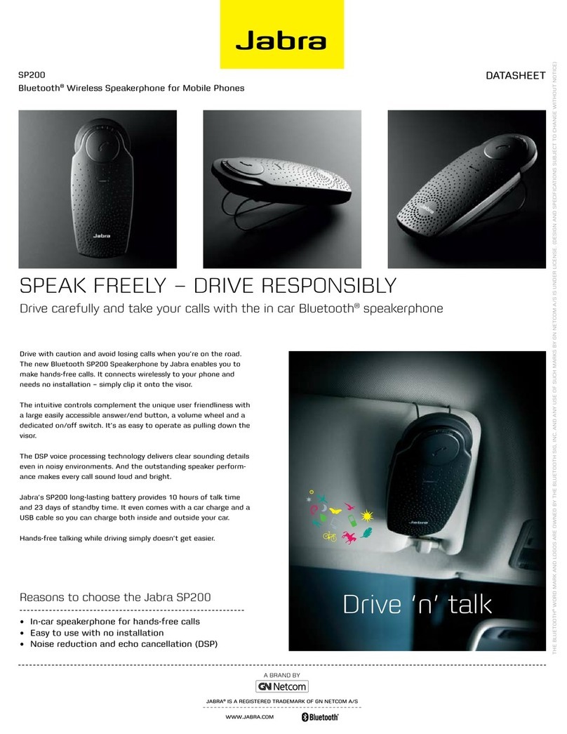 Jabra SP200 - QUICKSTART GUIDE 1 User manual