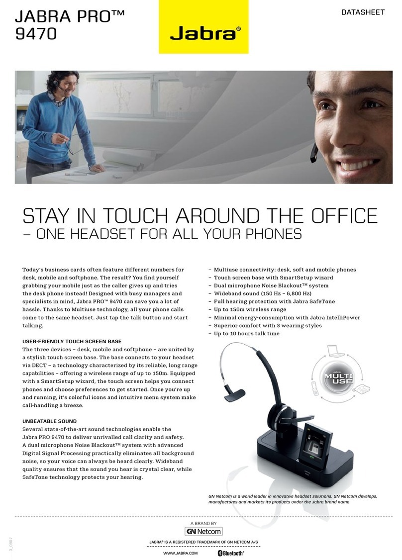 Jabra PRO 9470 datasheet