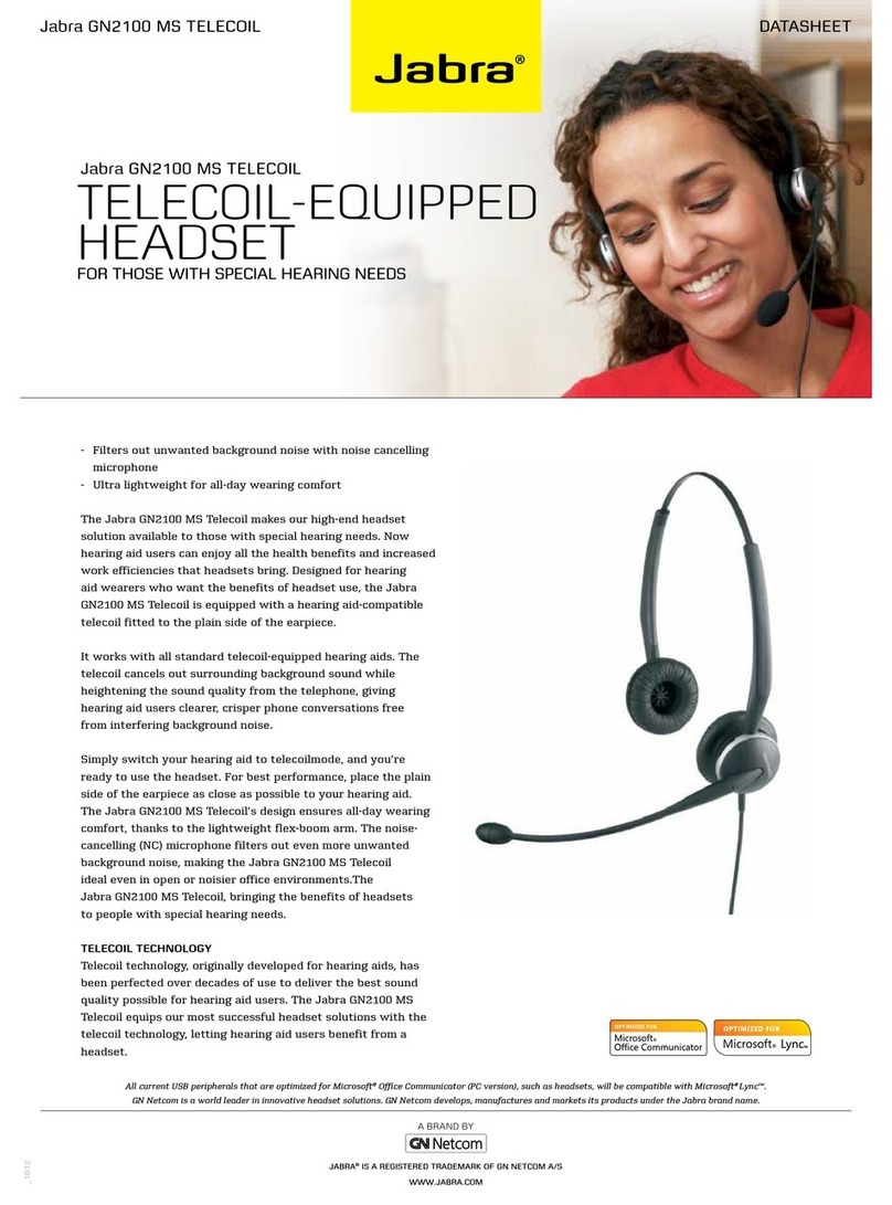 Jabra GN2100 MS TELECOIL User manual