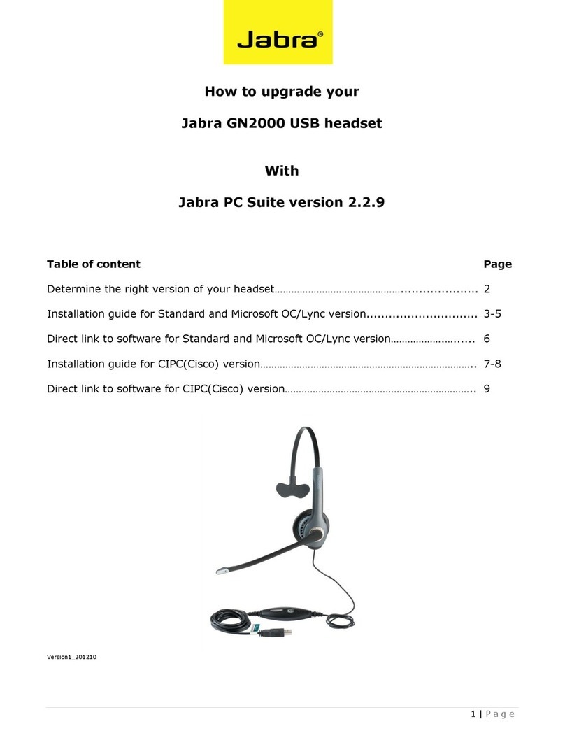 Jabra GN2000 USB - PC SUITE V2.2.9 User manual