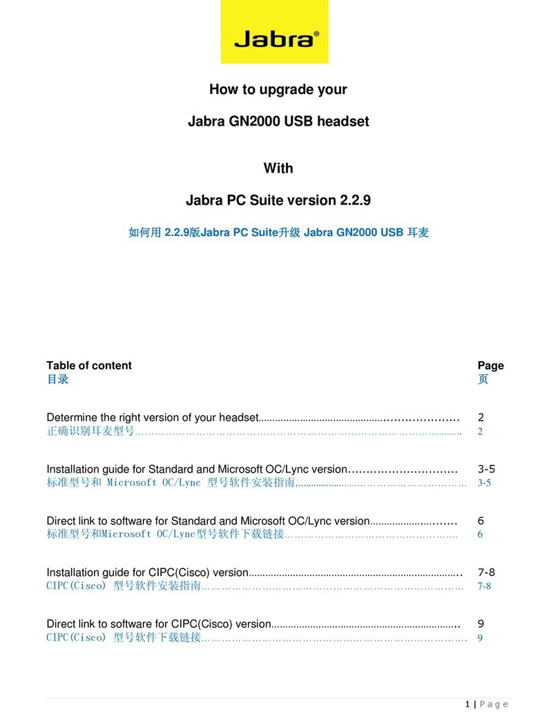 Jabra GN2000 USB HEADSET - UPGRADE PC SUITE V2.2.9 installation guide