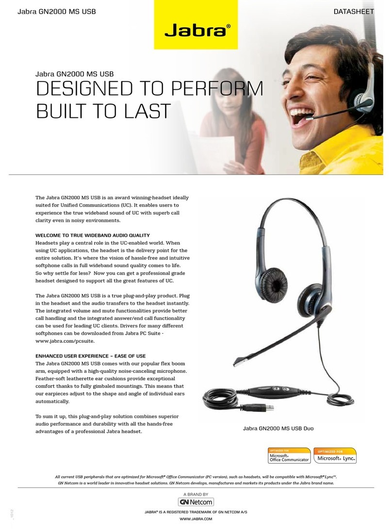 Jabra GN2000 MS USB datasheet