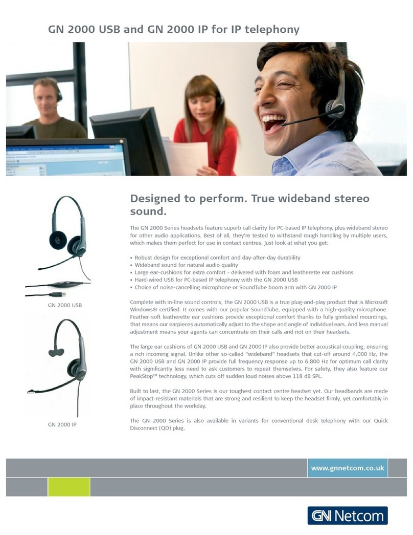 Jabra GN2000 - DATASHEET 3 User manual Jabra GN2000 - DATASHEET 3 User manual