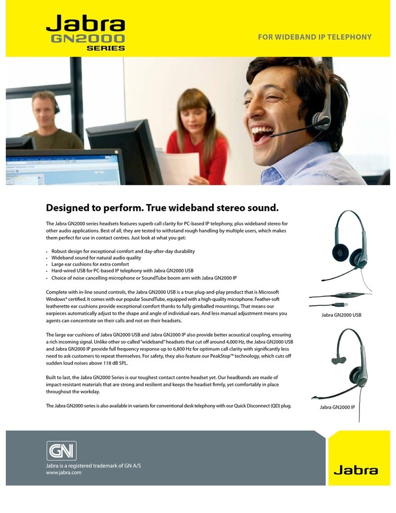 Jabra GN2000 - DATASHEET 3 Features