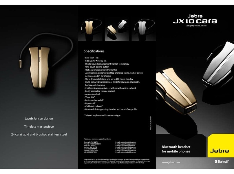 Jabra JX 10 CARA quick start guide
