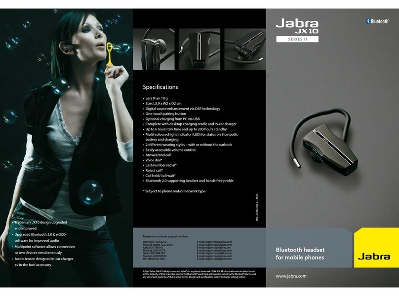 Jabra JX-10 SERIE II - User manual