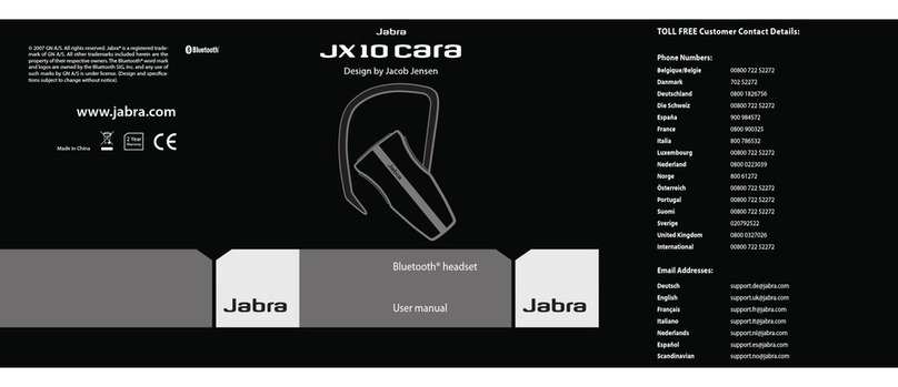 Jabra JX 10 CARA User manual Jabra JX 10 CARA User manual
