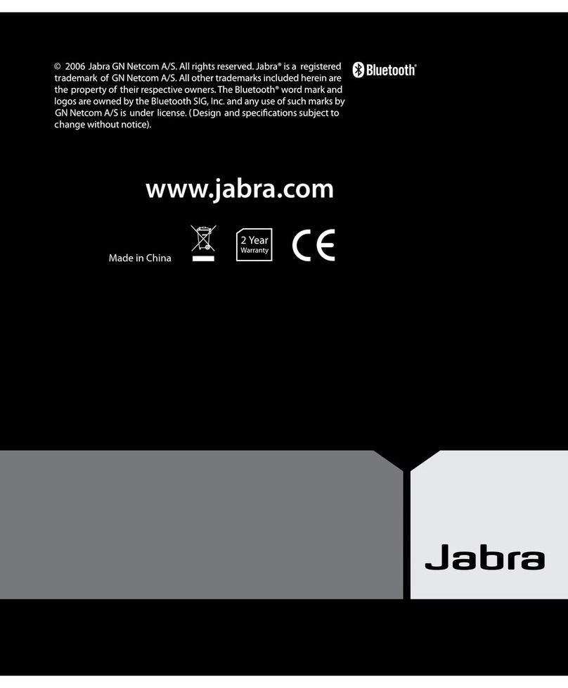Jabra JX 10 CARA - 2006 User manual