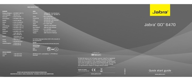 Jabra GO 6470 User manual Jabra GO 6470 User manual