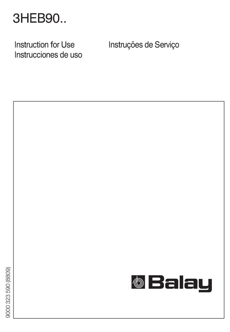 BALAY 3HEB9015 Instructions for use