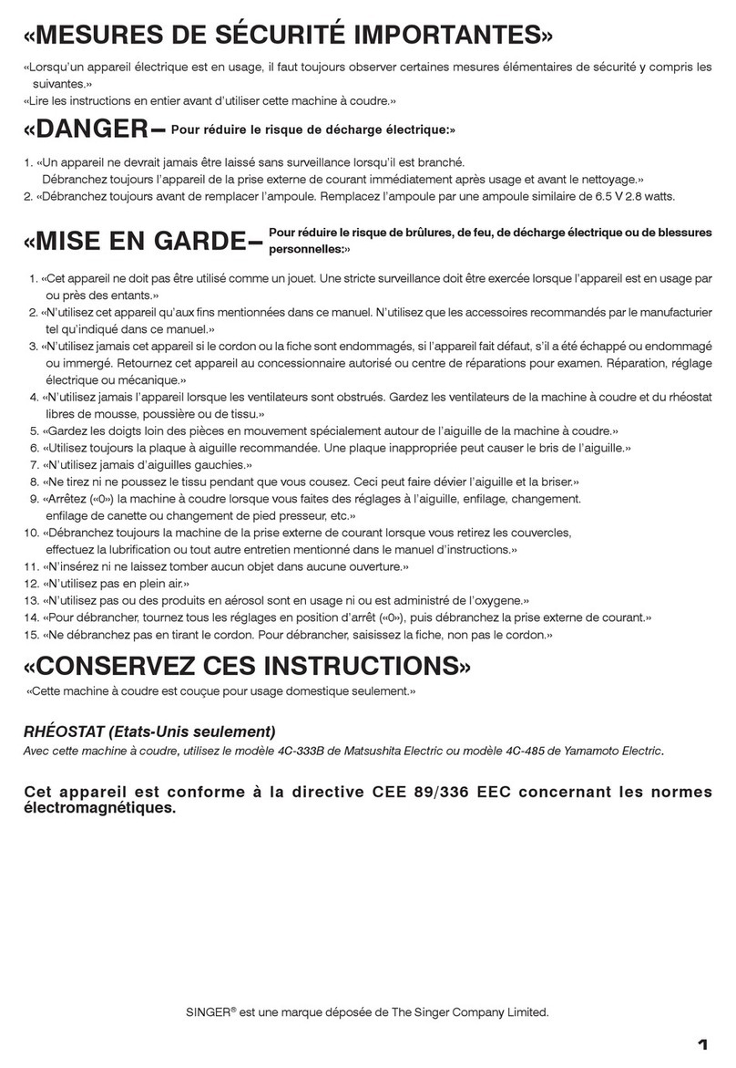 Singer FUTURA CE-200 User manual Singer FUTURA CE-200 User manual