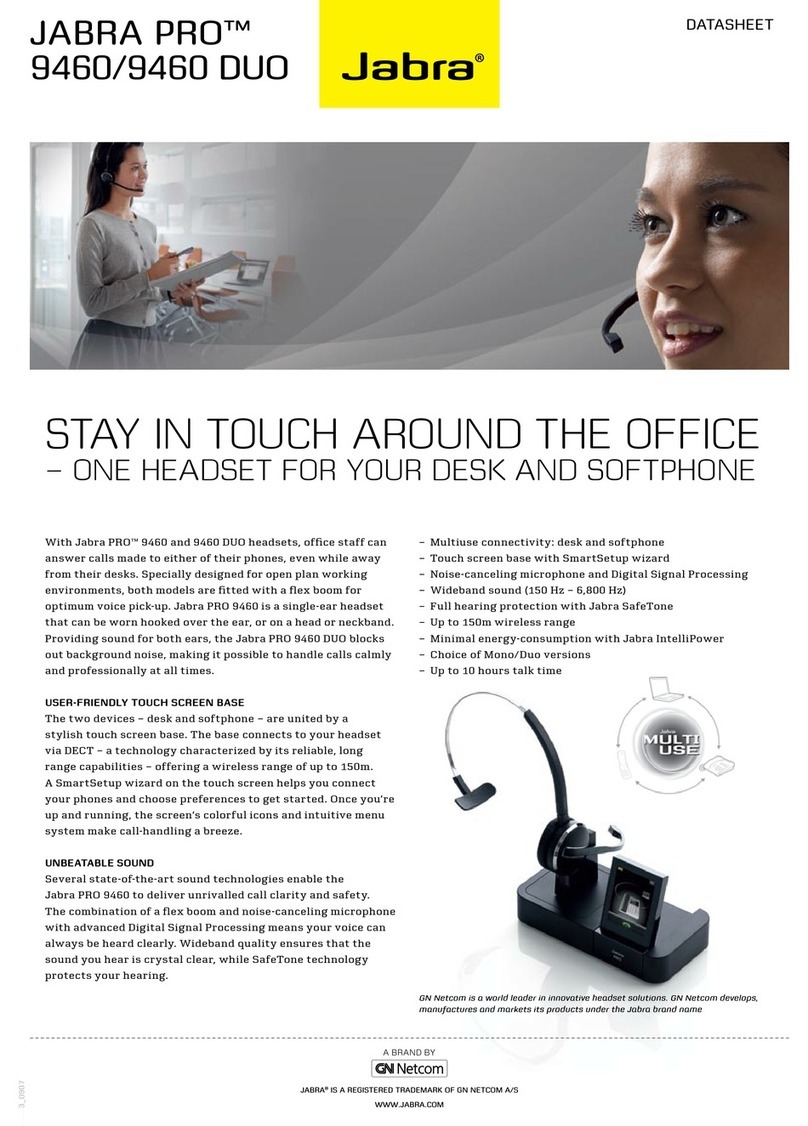 Jabra PRO 9460 - PRO 9460-DUO User manual