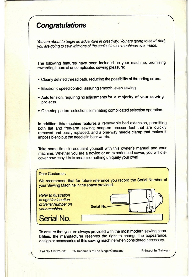 Singer 6233 User manual Singer 6233 User manual